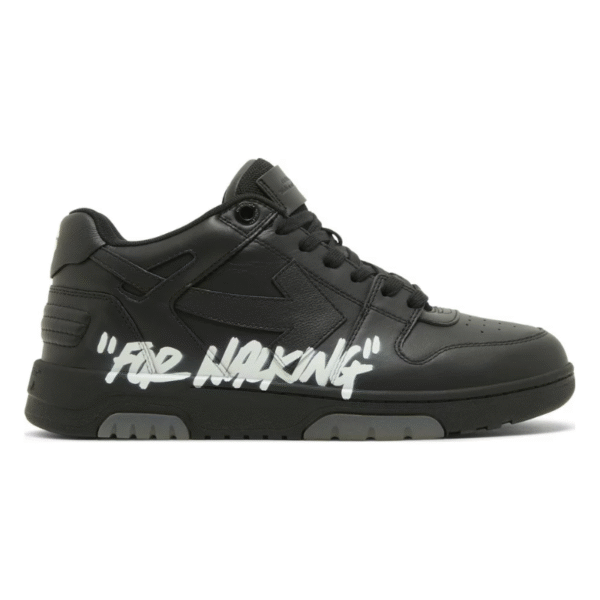 OFF-WHITE Out Of Office OOO For Walking Low Tops - Black White