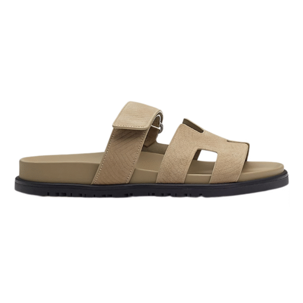 Hermes Chypre Sandal Beige Suede
